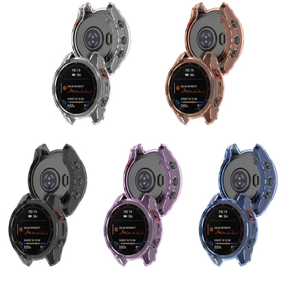 For Garmin Fenix 7s Shockproof TPU Soft Protective Case(Black) - Watch Cases by buy2fix | Online Shopping UK | buy2fix