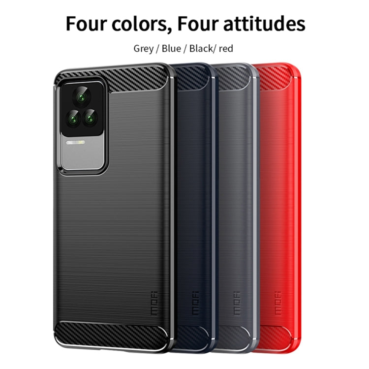 For Xiaomi Redmi K50 / K50 Pro MOFI Gentleness Brushed Carbon Fiber Soft TPU Case(Black) - Xiaomi Cases by MOFI | Online Shopping UK | buy2fix