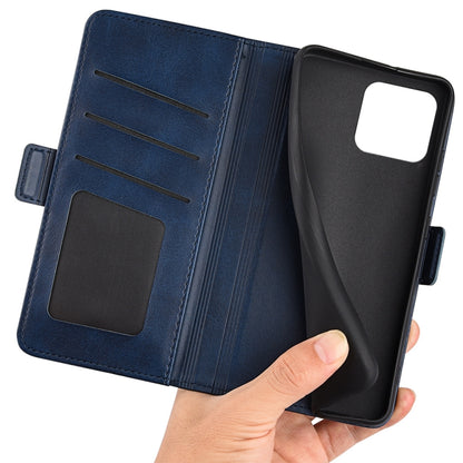 For Blackview A55 Pro Dual-side Magnetic Buckle Leather Phone Case(Dark Blue) - More Brand by buy2fix | Online Shopping UK | buy2fix