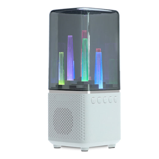 TU102 RGB Colorful Lighting Wireless Bluetooth Speaker Support FM / TF Card(White) - Desktop Speaker by buy2fix | Online Shopping UK | buy2fix