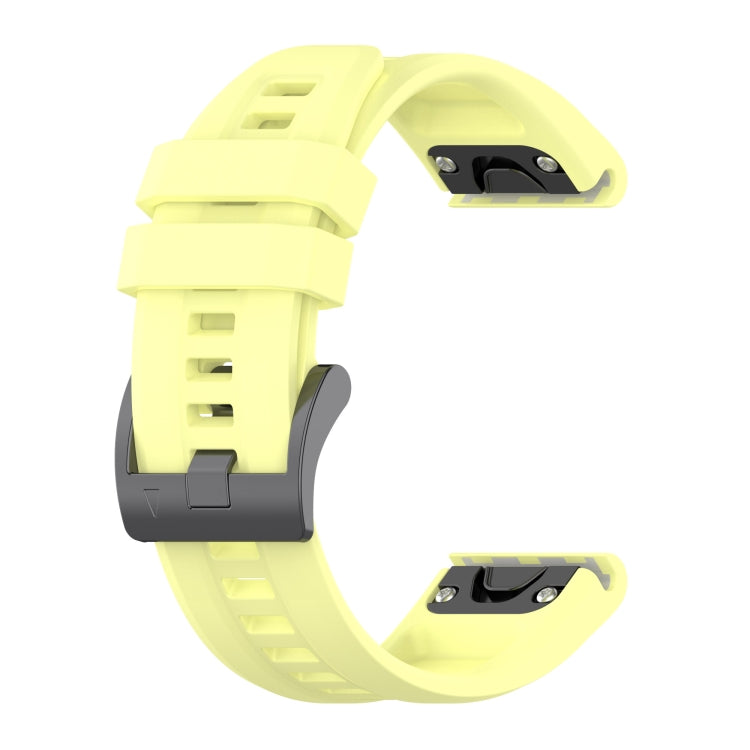 For Garmin Fenix 7X Solar 26mm Silicone Sport Pure Color Watch Band(Yellow) - Watch Bands by buy2fix | Online Shopping UK | buy2fix