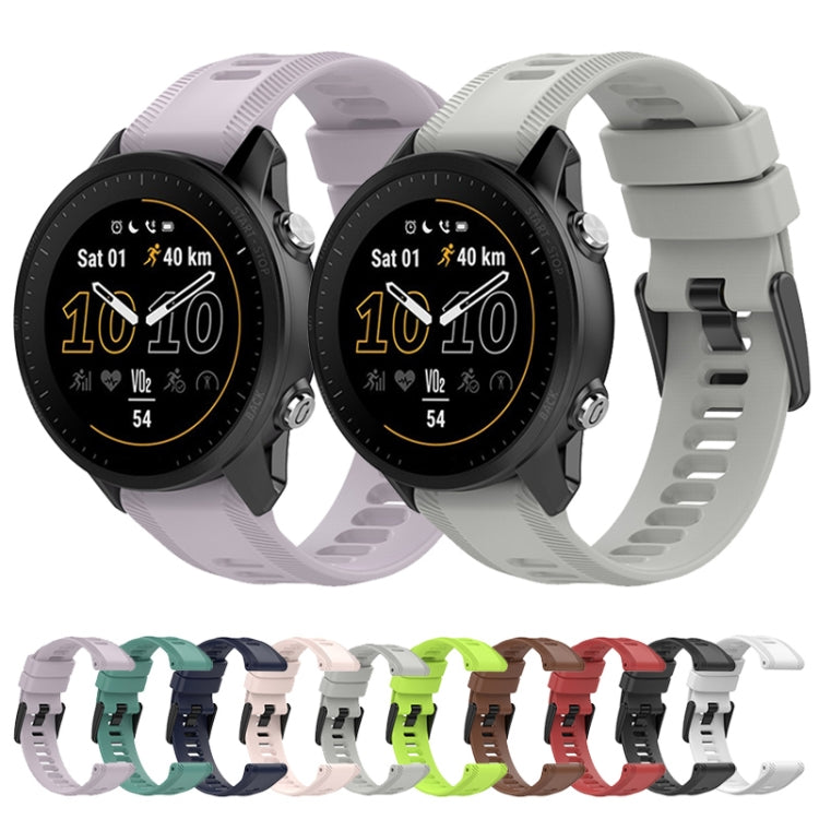 For Garmin Fenix 6 Sapphire GPS 22mm Solid Color Silicone Watch Band(White) - Watch Bands by buy2fix | Online Shopping UK | buy2fix