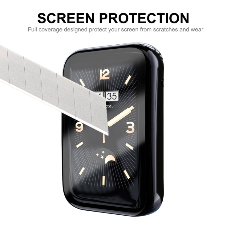 For Xiaomi Mi Band 7 Pro ENKAY Hat-Prince Full Coverage Electroplated TPU Screen Protection Case(Black) - Watch Cases by ENKAY | Online Shopping UK | buy2fix