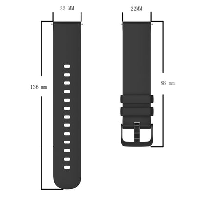For Amazfit GTR 3 22mm Solid Color Soft Silicone Watch Band(Grey) - Watch Bands by buy2fix | Online Shopping UK | buy2fix