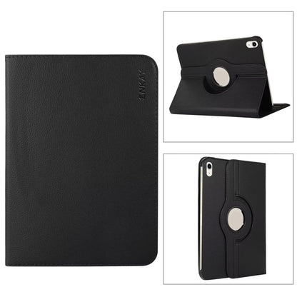 For iPad 10th Gen 10.9 2022 ENKAY Hat-Prince 360 Degree Rotation Litchi Leather Smart Tablet Case(Black) - iPad 10th Gen 10.9 Cases by ENKAY | Online Shopping UK | buy2fix