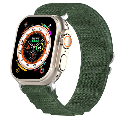 Double Color Nylon Watch Band For Apple Watch Ultra 49mm(Green) - Watch Bands by buy2fix | Online Shopping UK | buy2fix