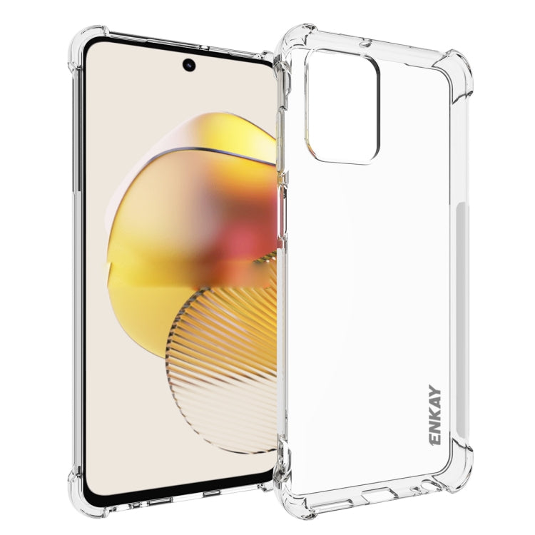 For Motorola Moto G73 5G ENKAY Hat-Prince Clear TPU Shockproof Case Soft Anti-slip Cover - Motorola Cases by ENKAY | Online Shopping UK | buy2fix