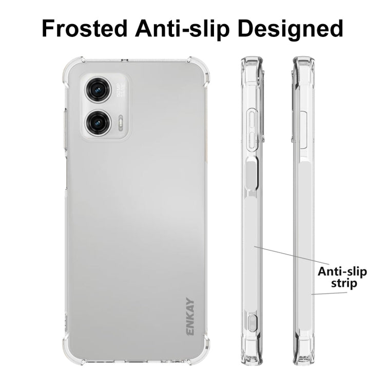 For Motorola Moto G73 5G ENKAY Hat-Prince Clear TPU Shockproof Case Soft Anti-slip Cover - Motorola Cases by ENKAY | Online Shopping UK | buy2fix