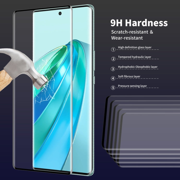 For Honor X9A / Magic5 Lite ENKAY 0.26mm 3D Hot Bending Tempered Glass Full Film with Lens Film - Honor Tempered Glass by ENKAY | Online Shopping UK | buy2fix