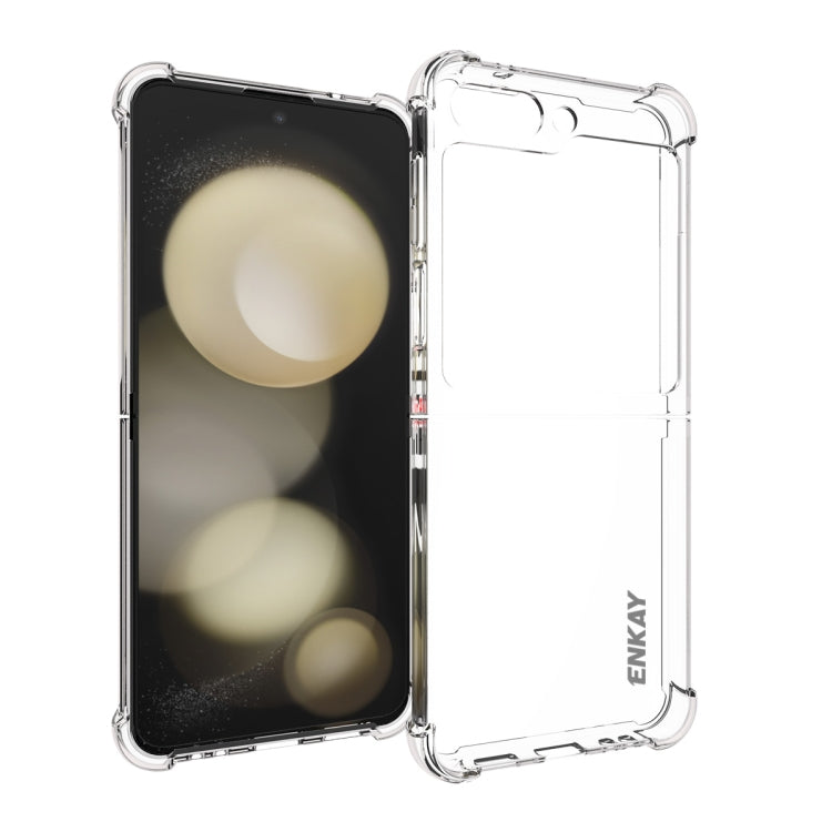 For Samsung Galaxy Z Flip5 ENKAY Clear TPU Shockproof Anti-slip Phone Case - Galaxy Z Flip5 Cases by ENKAY | Online Shopping UK | buy2fix