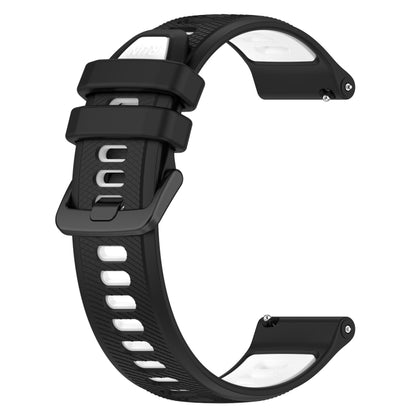 For Honor Watch GS Pro 22mm Sports Two-Color Silicone Watch Band(Black+White) - Watch Bands by buy2fix | Online Shopping UK | buy2fix