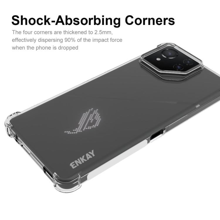 For Asus Rog Phone 8 ENKAY Hat-Prince Transparent TPU Shockproof Phone Case - ASUS Cases by ENKAY | Online Shopping UK | buy2fix