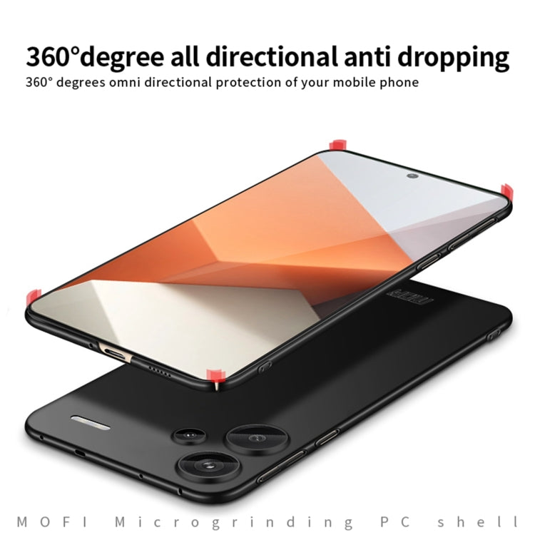 For Redmi Note 13 Pro+ MOFI Micro-Frosted PC Ultra-thin Hard Phone Case(Black) - Note 13 Pro+ Cases by MOFI | Online Shopping UK | buy2fix