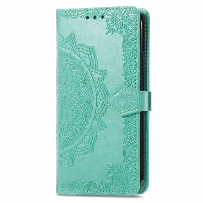 For OnePlus 12 Mandala Flower Embossed Leather Phone Case(Green) - OnePlus Cases by buy2fix | Online Shopping UK | buy2fix