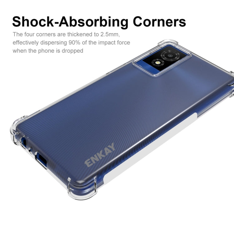 For TCL 501 4G ENKAY Hat-Prince Transparent TPU Shockproof Phone Case - More Brand by ENKAY | Online Shopping UK | buy2fix