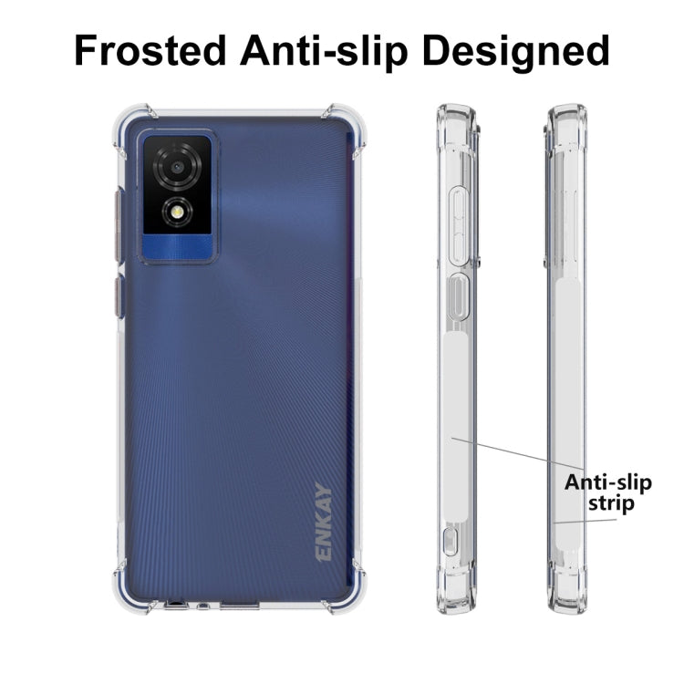 For TCL 501 4G ENKAY Hat-Prince Transparent TPU Shockproof Phone Case - More Brand by ENKAY | Online Shopping UK | buy2fix