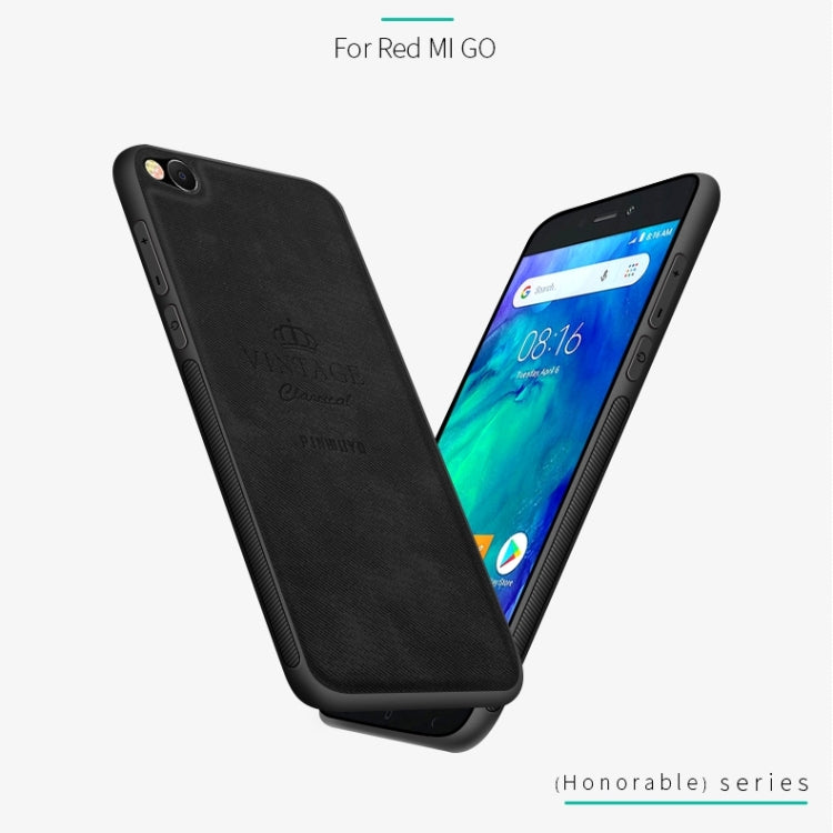 PINWUYO Shockproof Waterproof Full Coverage PC + TPU + Skin Protective Case for Xiaomi Redmi Go(Black) - Xiaomi Cases by PINWUYO | Online Shopping UK | buy2fix