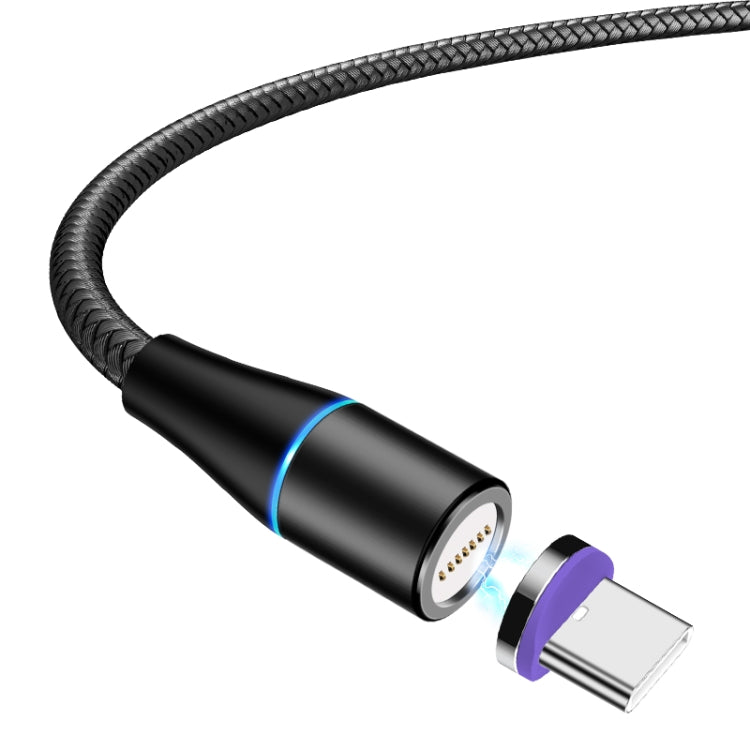 ENKAY ENK-CB1391 5A USB to Type-C Magnetic Fast Charging Data Cable with LED Light, Length: 1m(Black) - Charging Cable & Head by ENKAY | Online Shopping UK | buy2fix