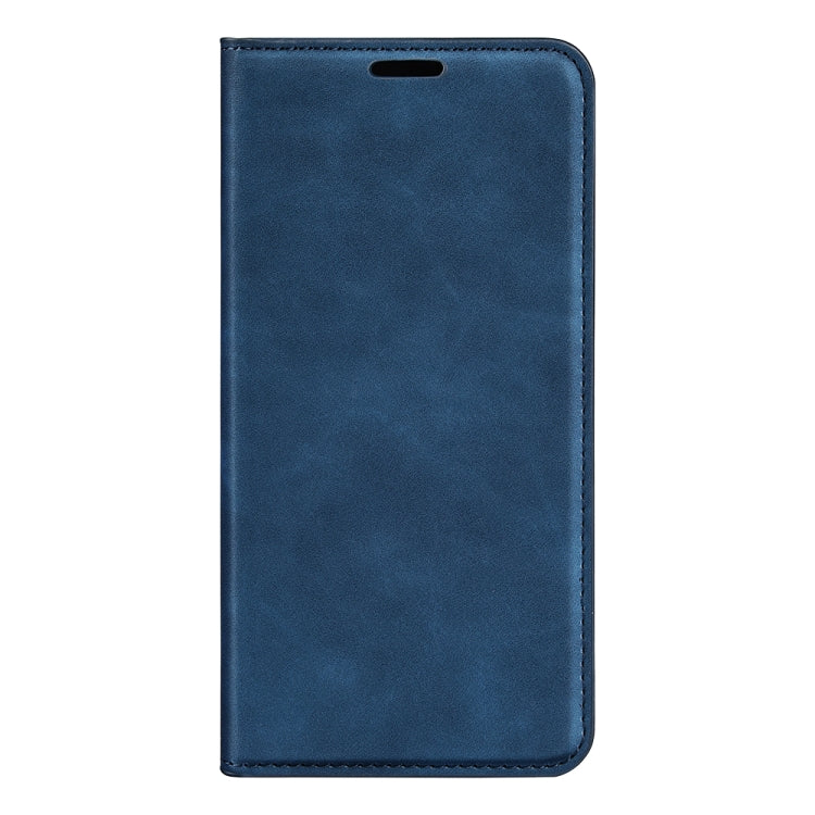 For iPhone 16 Pro Retro-skin  Magnetic Suction Leather Phone Case(Dark Blue) - iPhone 16 Pro Cases by buy2fix | Online Shopping UK | buy2fix