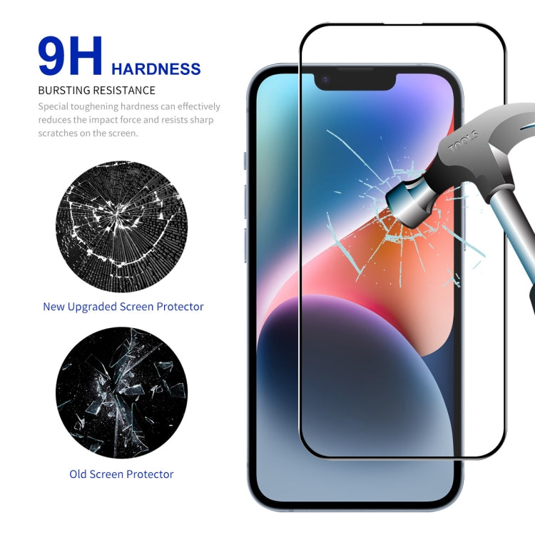 For iPhone 15 10pcs ENKAY Full Glue High Aluminum-silicon Tempered Glass Film - iPhone 15 Tempered Glass by ENKAY | Online Shopping UK | buy2fix