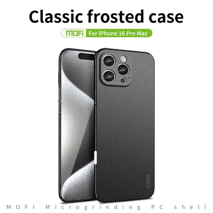 For iPhone 16 Pro Max MOFI Fandun Series Frosted PC Ultra-thin All-inclusive Phone Case(Blue) - iPhone 16 Pro Max Cases by MOFI | Online Shopping UK | buy2fix