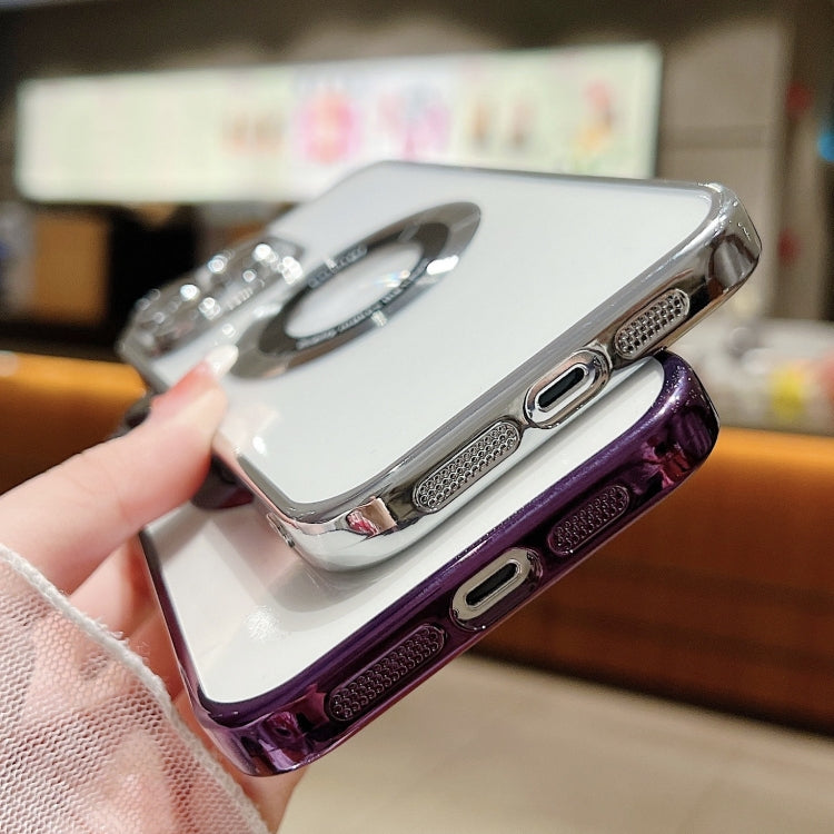 For iPhone 16 Pro Max Electroplating Magsafe TPU Phone Case(Purple) - iPhone 16 Pro Max Cases by buy2fix | Online Shopping UK | buy2fix