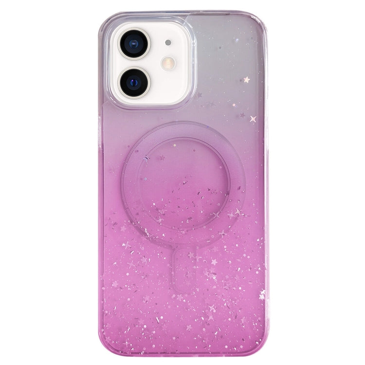 For iPhone 11 MagSafe Glitter Hybrid Clear TPU Phone Case(Pink) - iPhone 11 Cases by buy2fix | Online Shopping UK | buy2fix