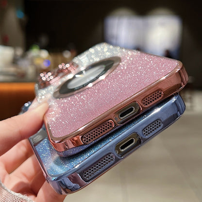 For iPhone 16 Plus Gradient Glitter Electroplating MagSafe TPU Phone Case(Green) - iPhone 16 Plus Cases by buy2fix | Online Shopping UK | buy2fix