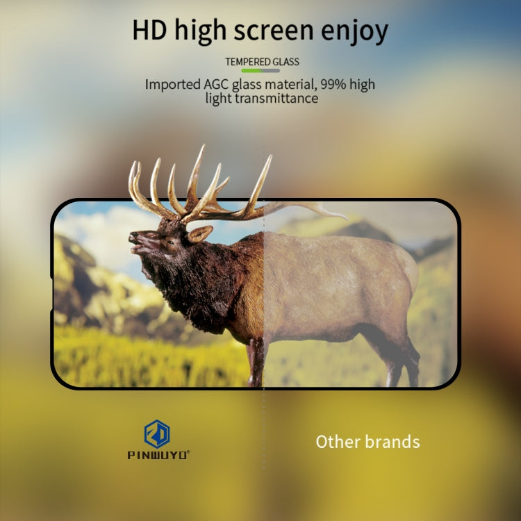 For iPhone 16 Pro Max PINWUYO 9H 2.5D Full Screen Tempered Glass Film(Black) - Tempered Glass Film by PINWUYO | Online Shopping UK | buy2fix