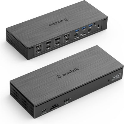 Wavlink UG69PD8 100W PD 18 in 1 Type-C Dock Compatible Type-C Universal Docking Station, Plug:UK Plug - USB HUB by WAVLINK | Online Shopping UK | buy2fix