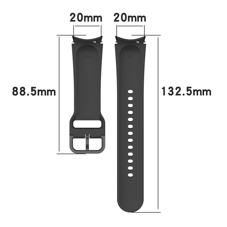 For Samsung Galaxy Watch5 40mm JUNSUNMAY Silicone Adjustable Strap + Full Coverage PMMA Screen Protector Kit(White) - Watch Bands by JUNSUNMAY | Online Shopping UK | buy2fix