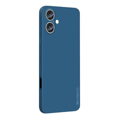 For iPhone 16 Plus PINWUYO Sense Series Liquid Silicone TPU Phone Case(Blue) - iPhone 16 Plus Cases by PINWUYO | Online Shopping UK | buy2fix