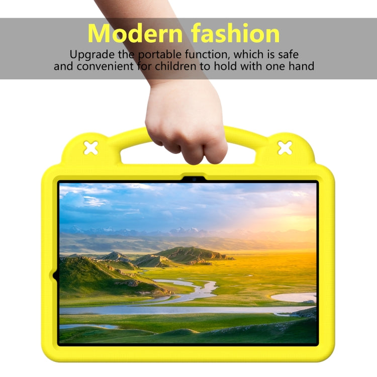 For Samsung Galaxy Tab S7+ / T970/T975/T976 Handle Kickstand Children EVA Shockproof Tablet Case(Yellow) - Tab S7+ T970 / T976B by buy2fix | Online Shopping UK | buy2fix