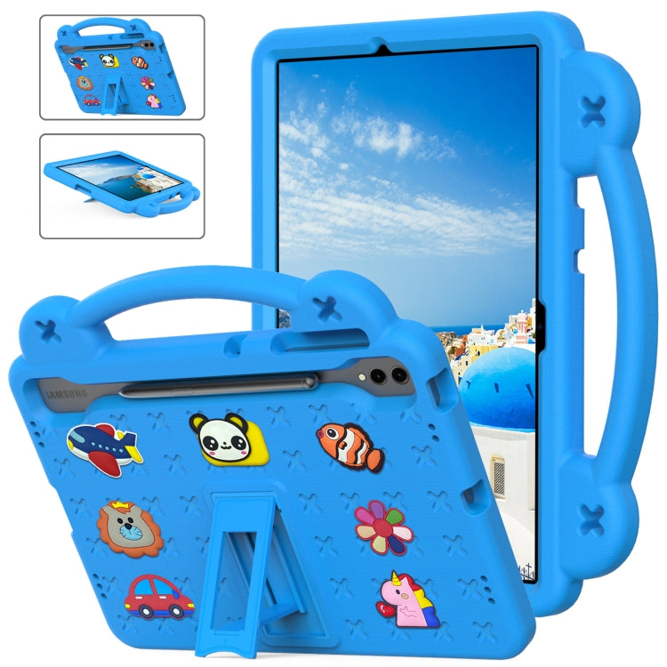 For Samsung Galaxy Tab S10+12.4 X820 Handle Kickstand Children EVA Shockproof Tablet Case(Sky Blue) - Tab S10+ Cases by buy2fix | Online Shopping UK | buy2fix