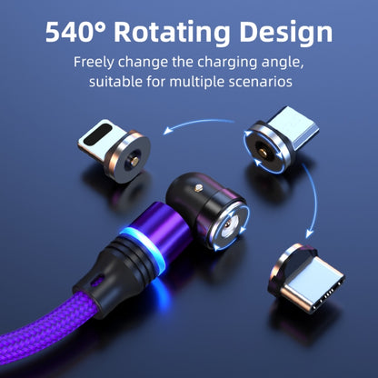 ENKAY 3 in 1 2.4A USB to Type-C / 8 Pin / Micro USB Magnetic 540 Degrees Rotating Charging Cable, Length:2m(Black) - Charging Cable & Head by ENKAY | Online Shopping UK | buy2fix