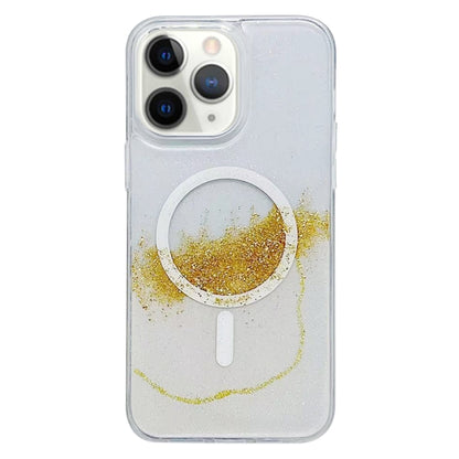 For iPhone 11 Pro MagSafe Gilding Hybrid Clear TPU Phone Case(White) - iPhone 11 Pro Cases by buy2fix | Online Shopping UK | buy2fix