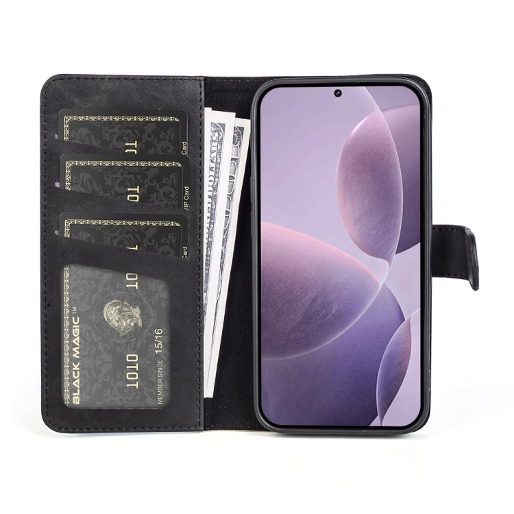 For Xiaomi Redmi K70 Stitching Horizontal Flip Leather Phone Case(Black) - K70 Cases by buy2fix | Online Shopping UK | buy2fix