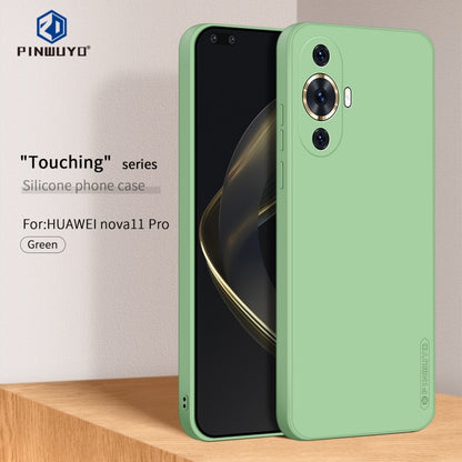 For Huawei nova 11 Pro / 11 Ultra PINWUYO Sense Series Liquid Silicone TPU Phone Case(Green) - Huawei Cases by PINWUYO | Online Shopping UK | buy2fix