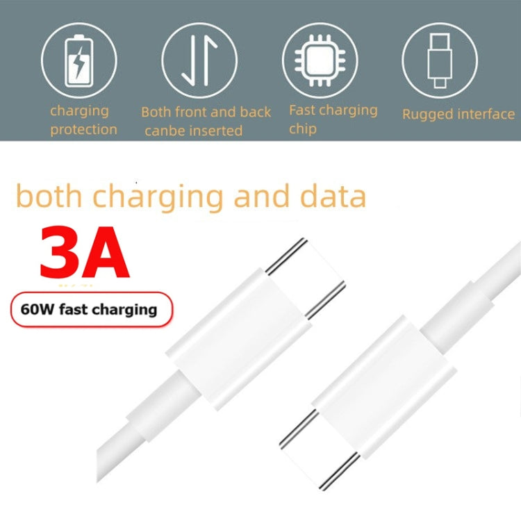 XJ-97 60W 3A USB-C / Type-C to Type-C Fast Charging Data Cable, Cable Length:1m - USB-C & Type-C Cable by buy2fix | Online Shopping UK | buy2fix