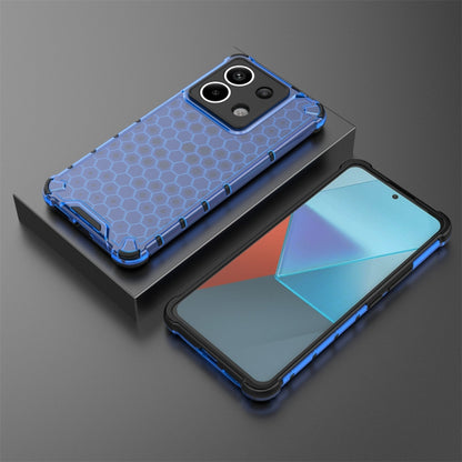 For Redmi Note 13 Pro 5G Shockproof Honeycomb Phone Case(Blue) - Note 13 Pro Cases by buy2fix | Online Shopping UK | buy2fix