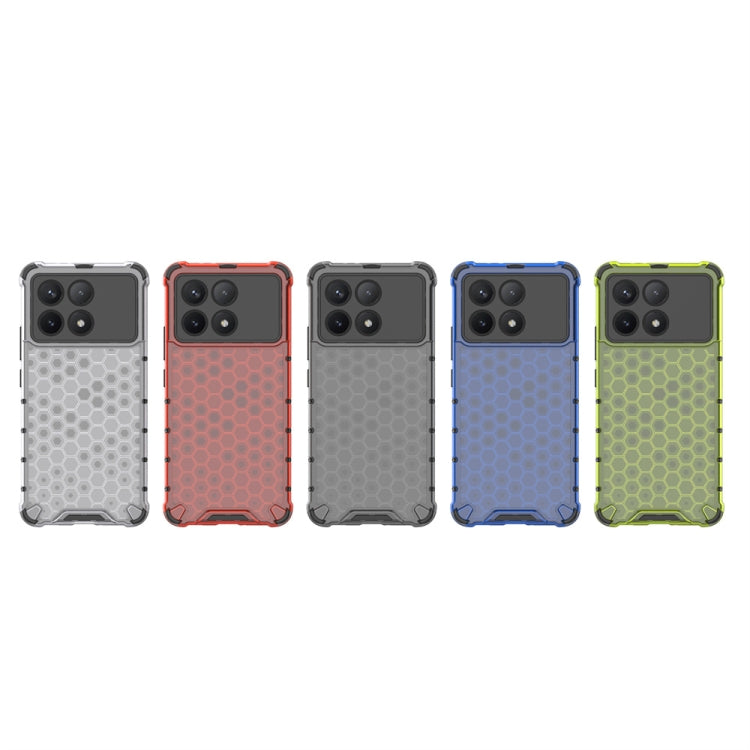 For Redmi K70 Shockproof Honeycomb Phone Case(Red) - Xiaomi Cases by buy2fix | Online Shopping UK | buy2fix