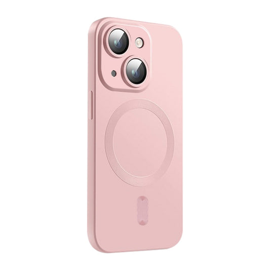 For iPhone 15 ENKAY MagSafe Matte TPU Phone Case with Lens Film(Pink) - iPhone 15 Cases by ENKAY | Online Shopping UK | buy2fix