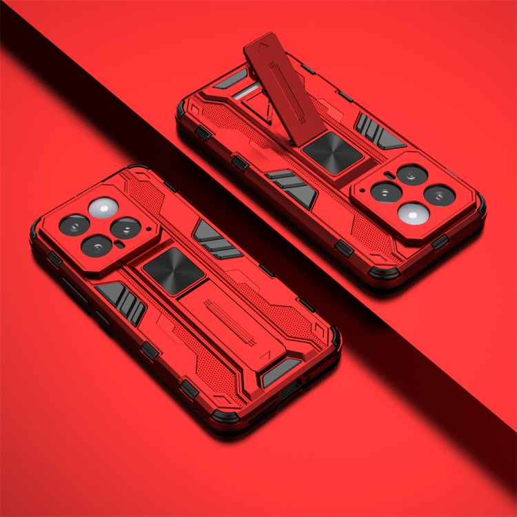 For Xiaomi 14 Supersonic Armor PC Hybrid TPU Phone Case(Red) - 14 Cases by buy2fix | Online Shopping UK | buy2fix