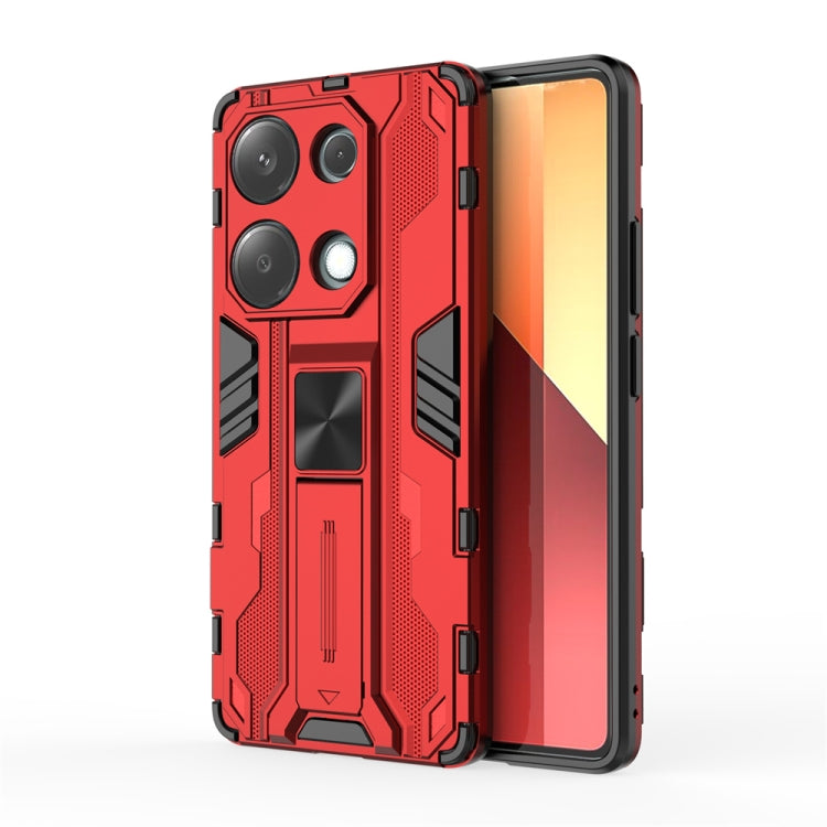 For  Redmi Note 13 Pro 4G Supersonic Armor PC Hybrid TPU Phone Case(Red) - Note 13 Pro Cases by buy2fix | Online Shopping UK | buy2fix