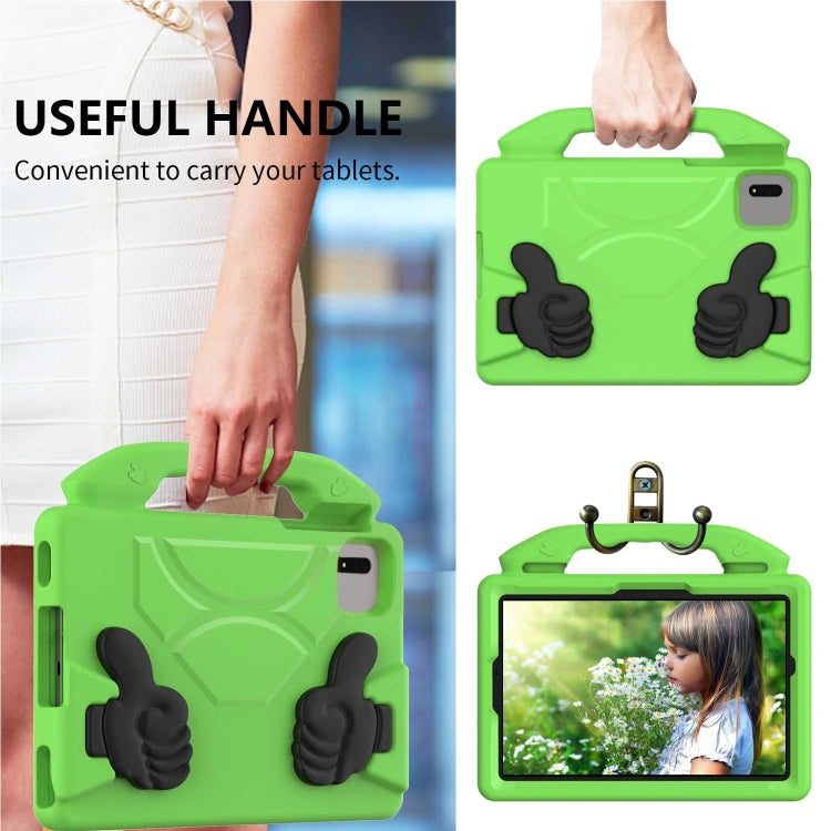 For Samsung Galaxy TAB S9 11 X710 2023 Thumb Bracket EVA Shockproof Tablet Case(Green) - Galaxy Tab S9 Cases by buy2fix | Online Shopping UK | buy2fix