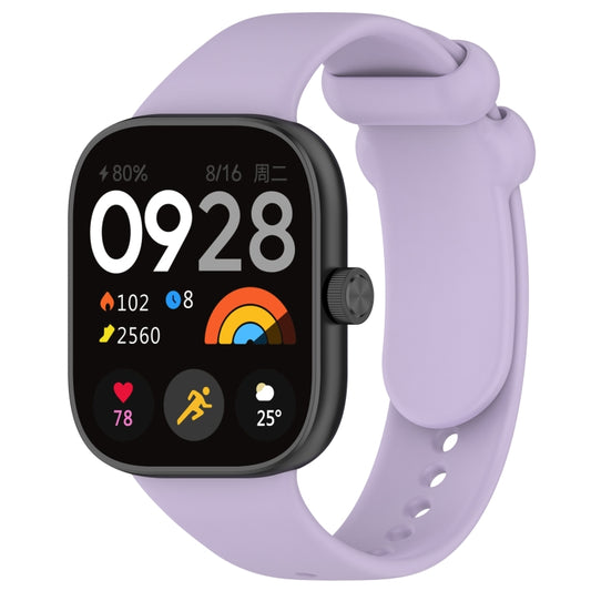 For Redmi Watch 4 Solid Color Liquid Silicone Watch Band(Purple) - Watch Bands by buy2fix | Online Shopping UK | buy2fix