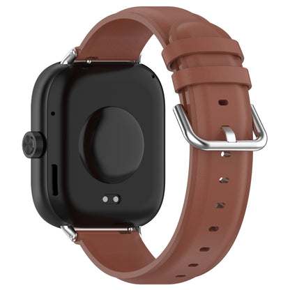 For Xiaomi Mi Band 8 Pro Round Tail Top Layer Leather Watch Band(Brown) - Watch Bands by buy2fix | Online Shopping UK | buy2fix