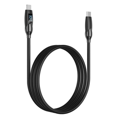 ENKAY PD30W Type-C to 8 Pin Fast Charging Data Silicone Cable with LED Display, Length:1m(Black) - 2 in 1 Cable by ENKAY | Online Shopping UK | buy2fix