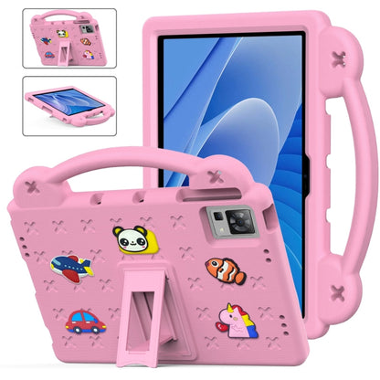 For DOOGEE T30 Pro 11 2023 Handle Kickstand Children EVA Shockproof Tablet Case(Pink) - Others by buy2fix | Online Shopping UK | buy2fix