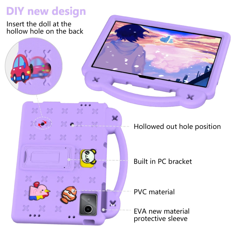 For DOOGEE T30 Pro 11 2023 Handle Kickstand Children EVA Shockproof Tablet Case(Light Purple) - Others by buy2fix | Online Shopping UK | buy2fix